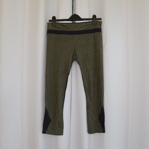Lululemon Run: Inspire Crop II *Full-On Luxtreme (Mesh) Dottie Green Sz 8 - Picture 4 of 10